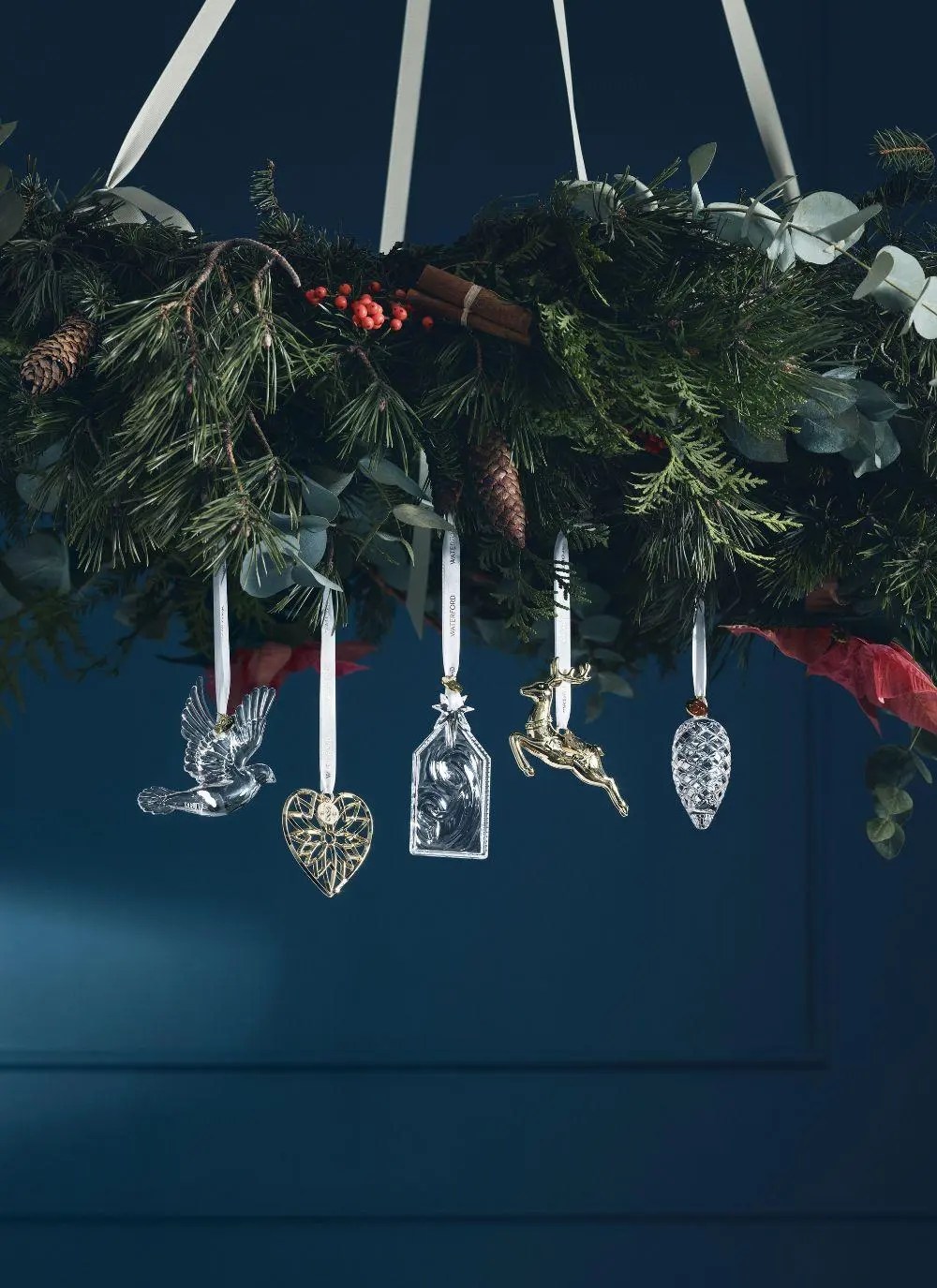 Waterford Crystal Golden Reindeer Christmas Tree Decoration Blarney